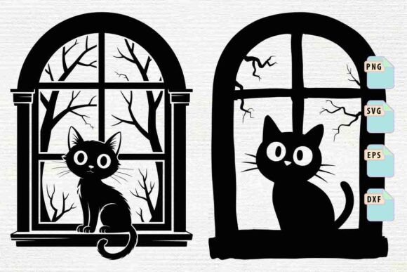 A Black Cat Design Asset for Modern Craft Graphics