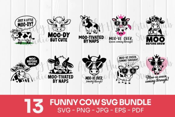 A Review of the Funny Cow SVG Bundle for Crafts and Graphics